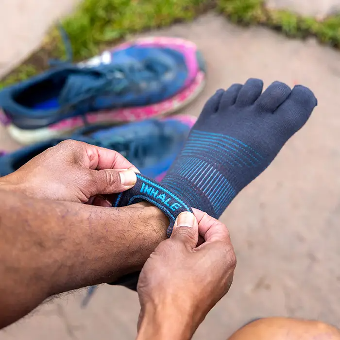 Injinji RUN Lightweight No-Show — Carbon