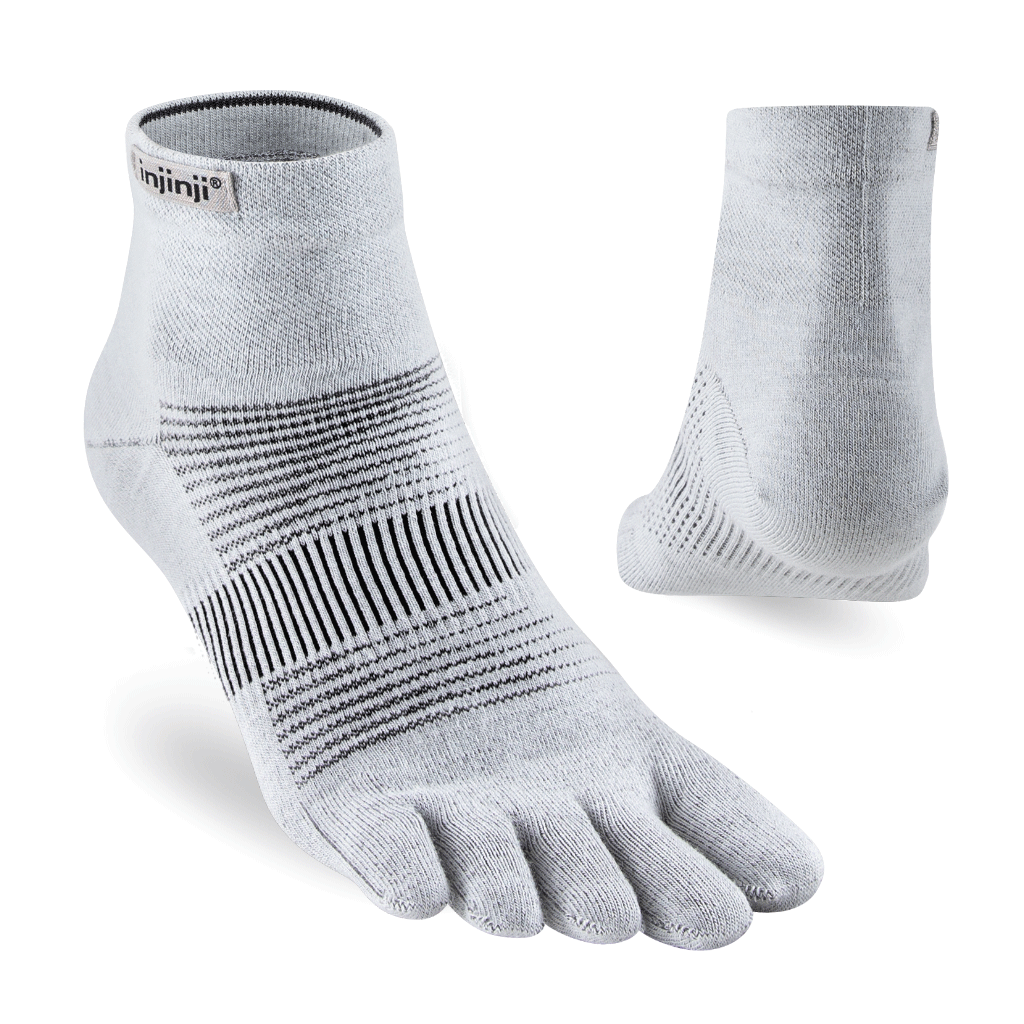 Injinji RUN Lightweight Mini-Crew — Gray