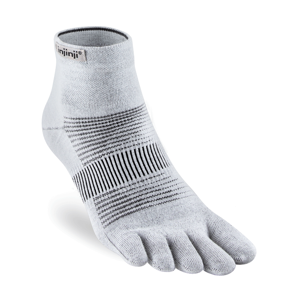 Injinji RUN Lightweight Mini-Crew — Gray