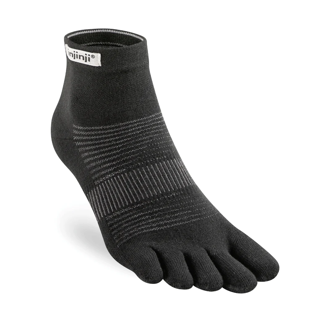 Injinji RUN Original Weight Mini-Crew — Black