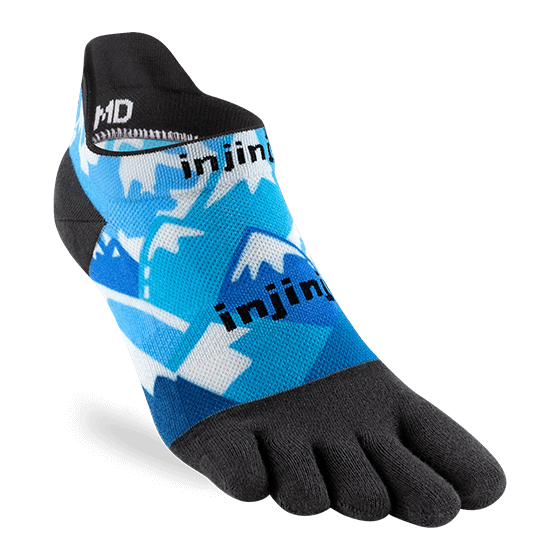 Injinji Artist Designed Men's No-Show Toesocks — Glacier