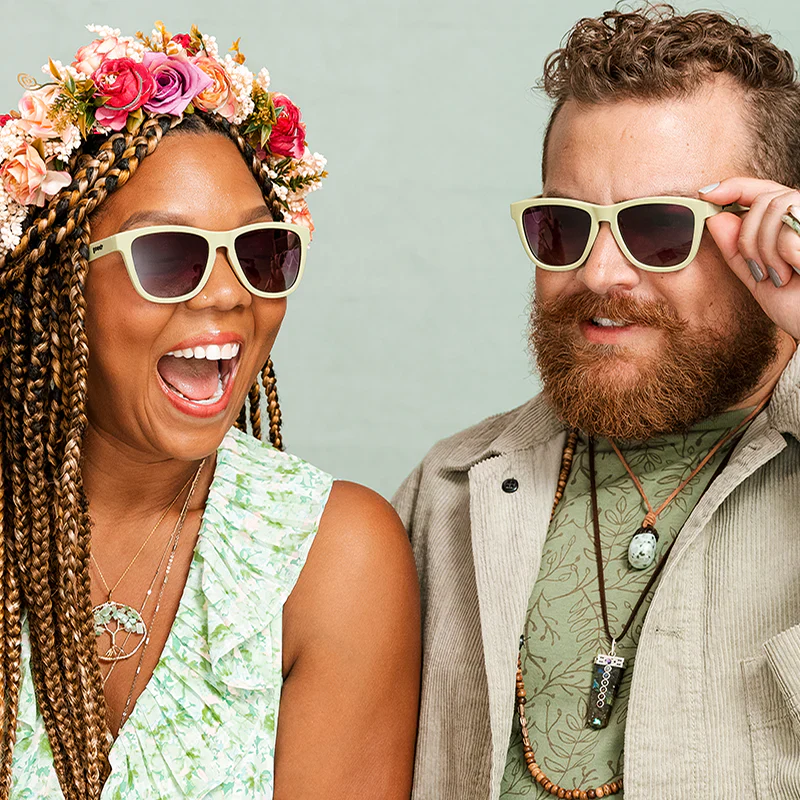goodr OG Dawn Of A New Sage sunglasses — lifestyle view