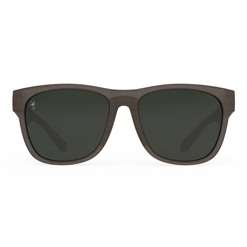 goodr BFG Just Knock It On! sunglasses, smoke frame with mirrored dark green lenses — front view
