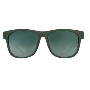 goodr BFG Mint Julep Electroshocks sunglasses, dark green frame with graphite lenses — front view