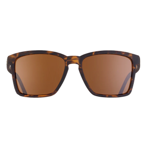 goodr LFG Smaller Is Baller sunglasses, charcoal frame with brown lenses — front view