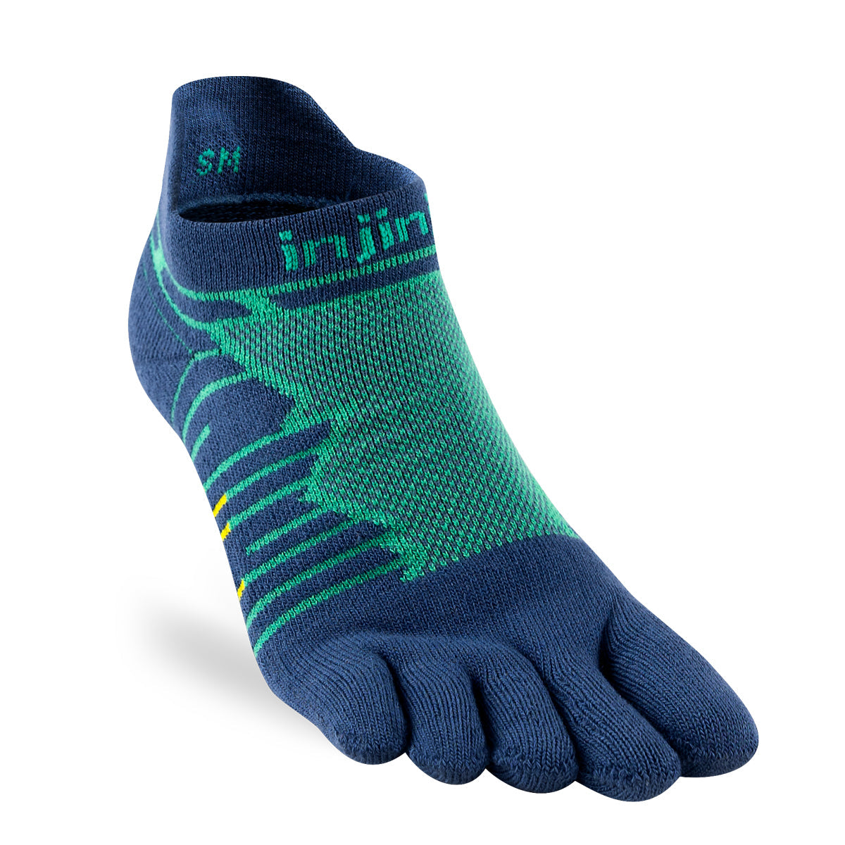 Injinji Ultra Run No Show Running Socks — Poseidon