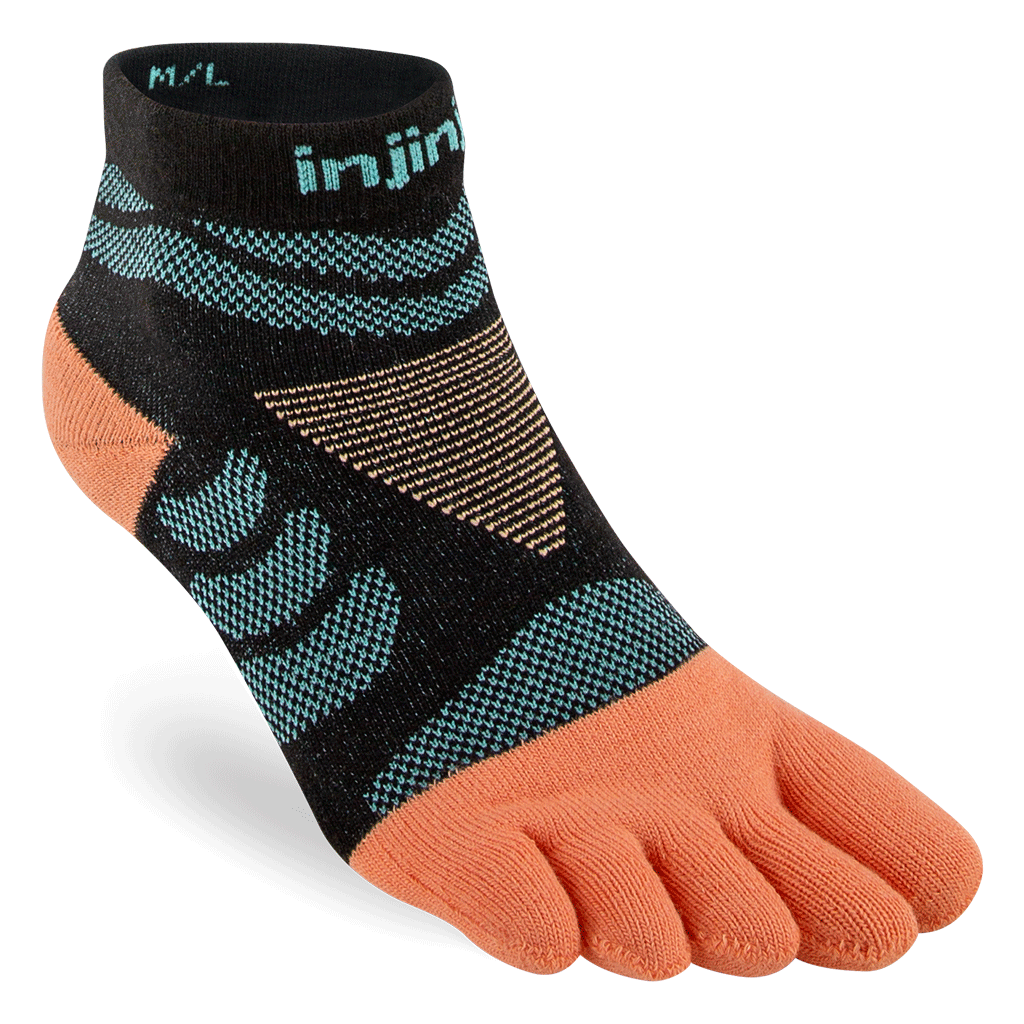 Injinji Womens Specific Ultra Run Mini Crew Running Socks — Tide