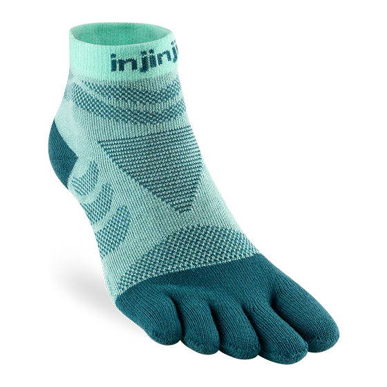 Injinji Womens Specific Ultra Run Mini Crew Running Socks — Glacier
