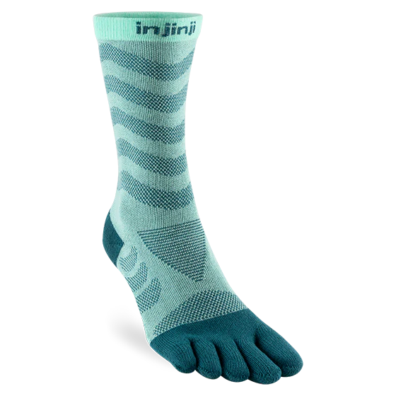 Injinji Womens Specific Ultra Run Crew Running Socks — Glacier