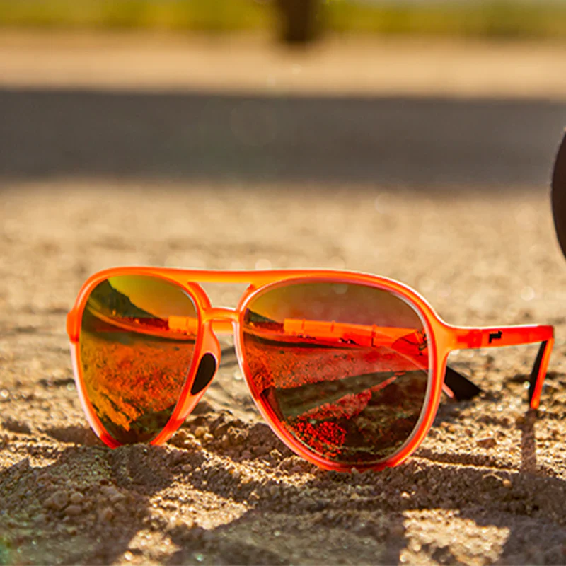 goodr Mach G Captain Blunt's Red Eye sunglasses — packaging