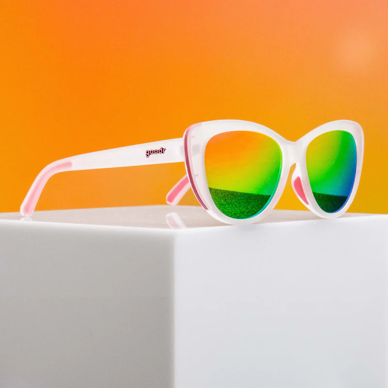 goodr Glam G Rainbow Runway Ready sunglasses — packaging