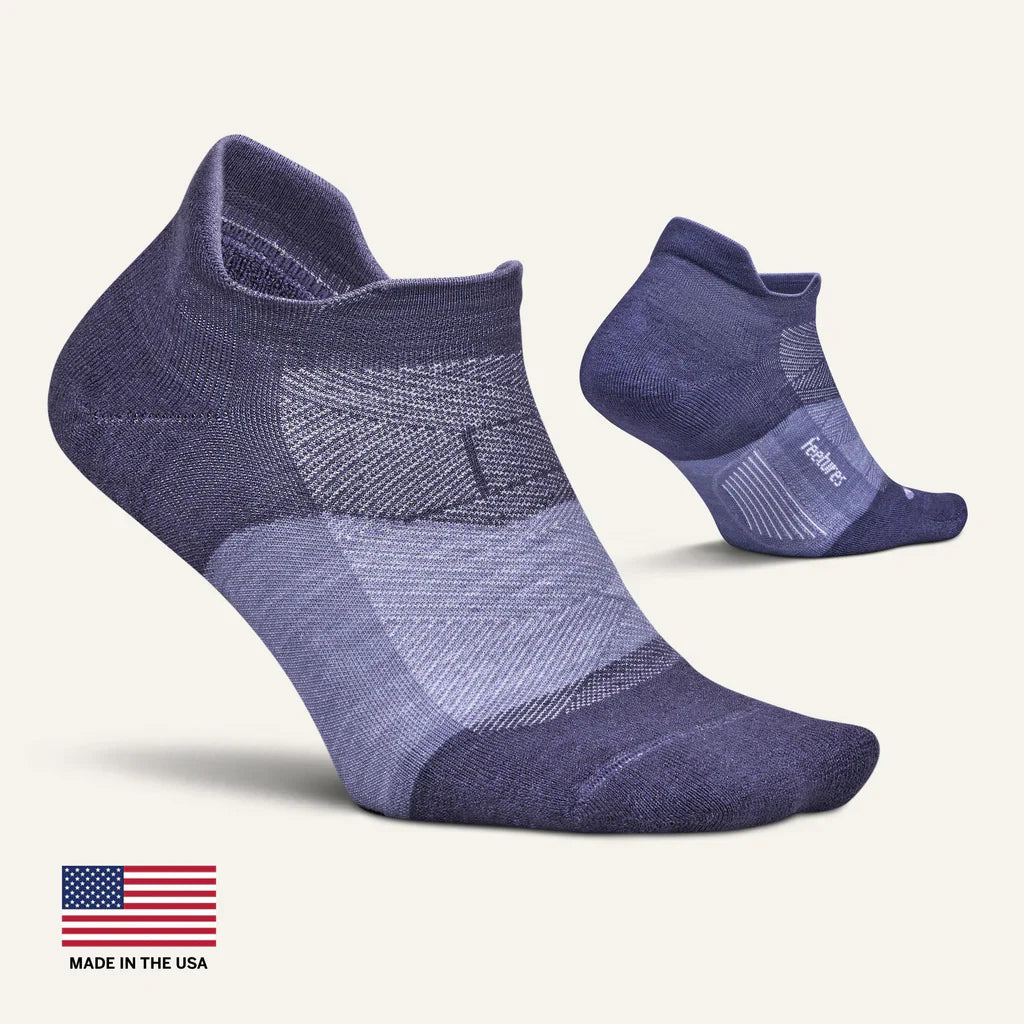 Feetures Merino 10 Max Cushion Tab sock in Aster Bloom — pair view #Colour_Aster Bloom