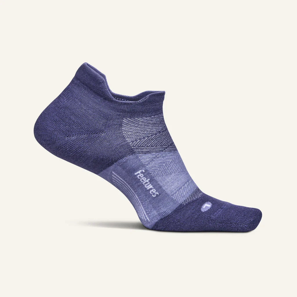 Feetures Merino 10 Max Cushion Tab sock in Aster Bloom — front view #Colour_Aster Bloom
