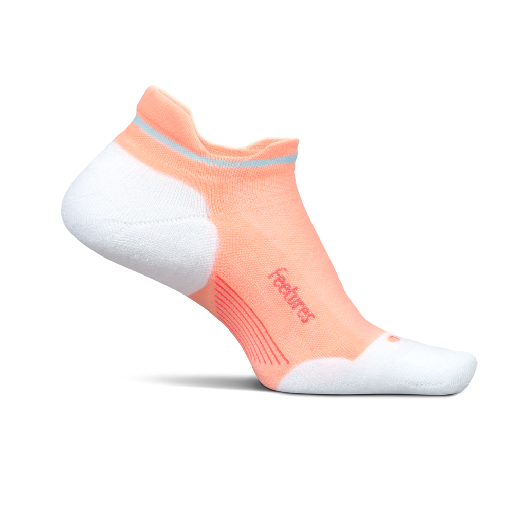 Feetures Elite Max Cushion Tab sock in Vibrant Reef — front view #Colour_Vibrant Reef