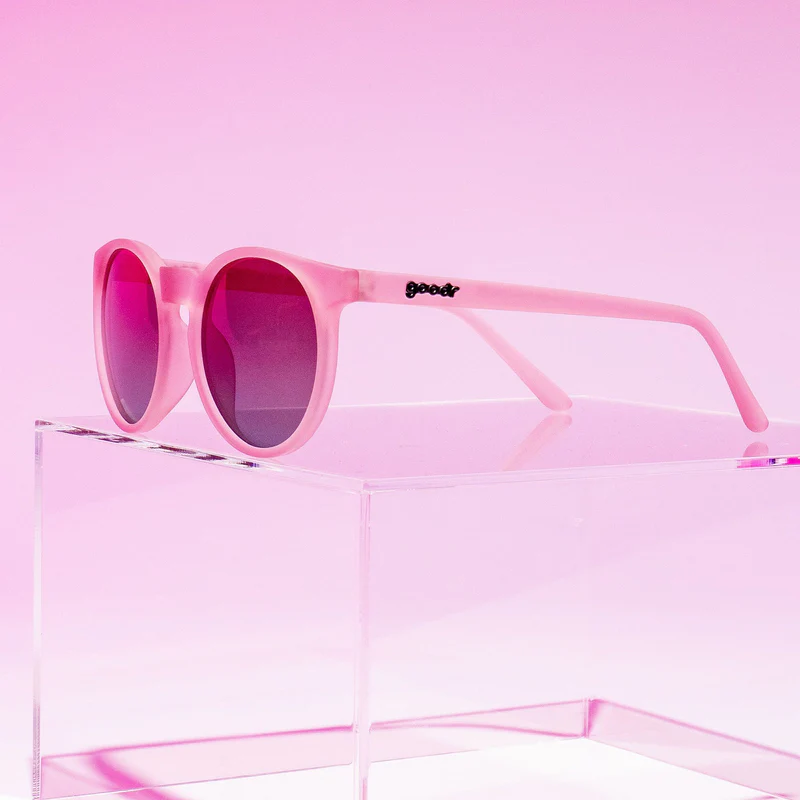 goodr Circle G Mauve Mood Board sunglasses — lifestyle view
