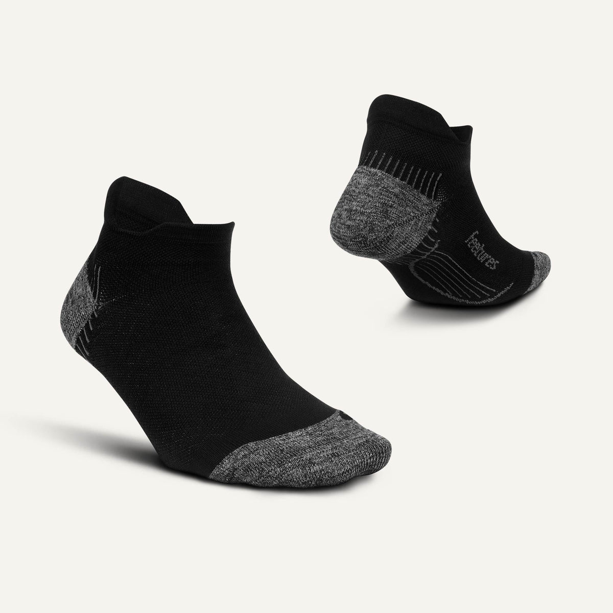 Feetures PF Relief Ultra Light No-Show Tab sock in Black — alternate view #Colour_Black