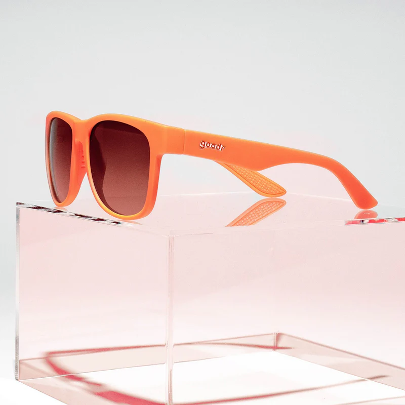 goodr BFG Solar Flare Centaur sunglasses — lifestyle view