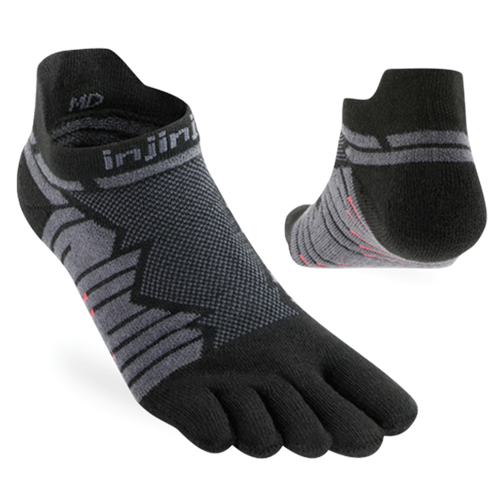 Injinji Ultra Run No Show Running Socks — Poseidon