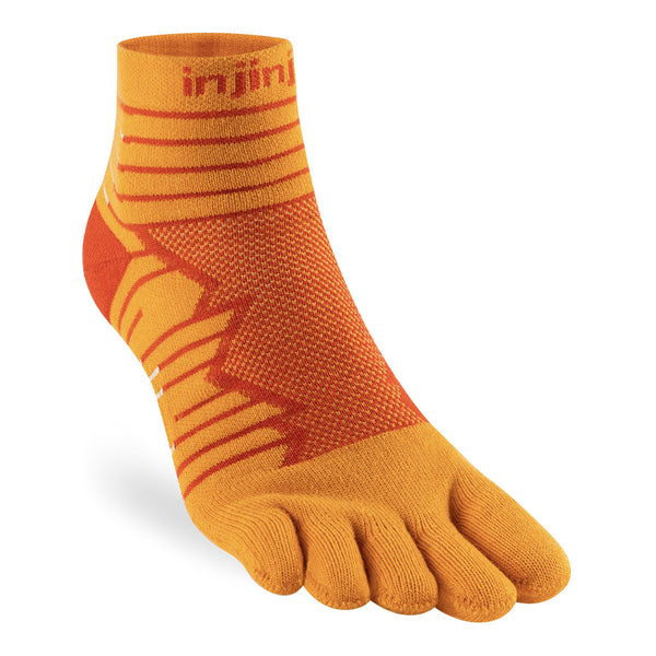 Injinji Ultra Run Mini-Crew Running Socks — Desert Orange