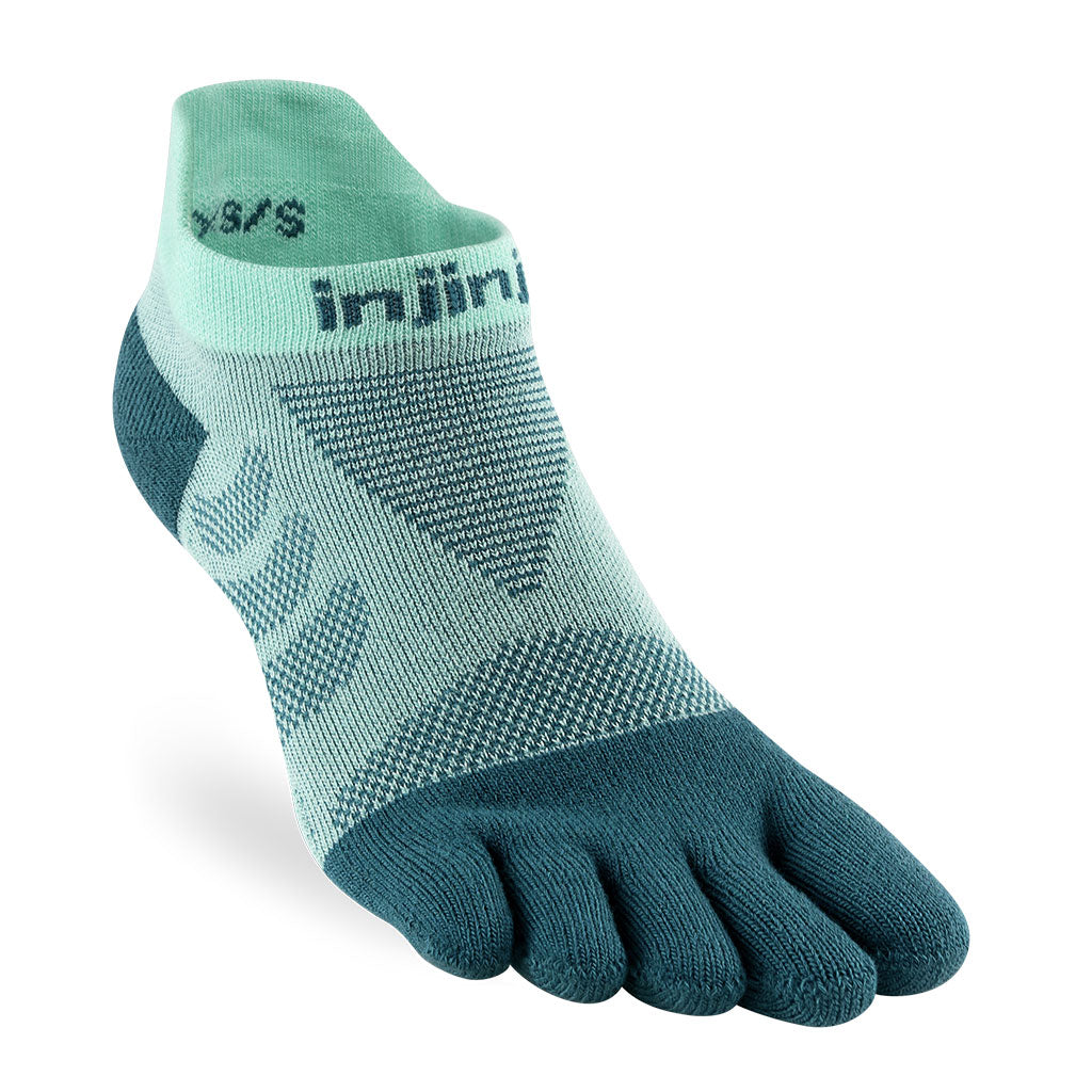 Injinji Womens Specific Ultra Run No Show Running Socks — Glacier