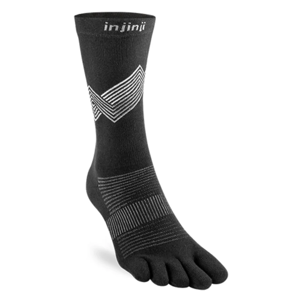 Injinji RUN Lightweight Crew — Black